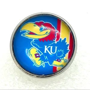 Snap button 20mm Gingersnaps Kansas Uni Jayhawks ASN20